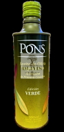 Масло оливковое PONS EV GREEN OIL НЕФИЛЬТРОВАННОЕ (раннего урожая сорт Арбекина) 500мл жб